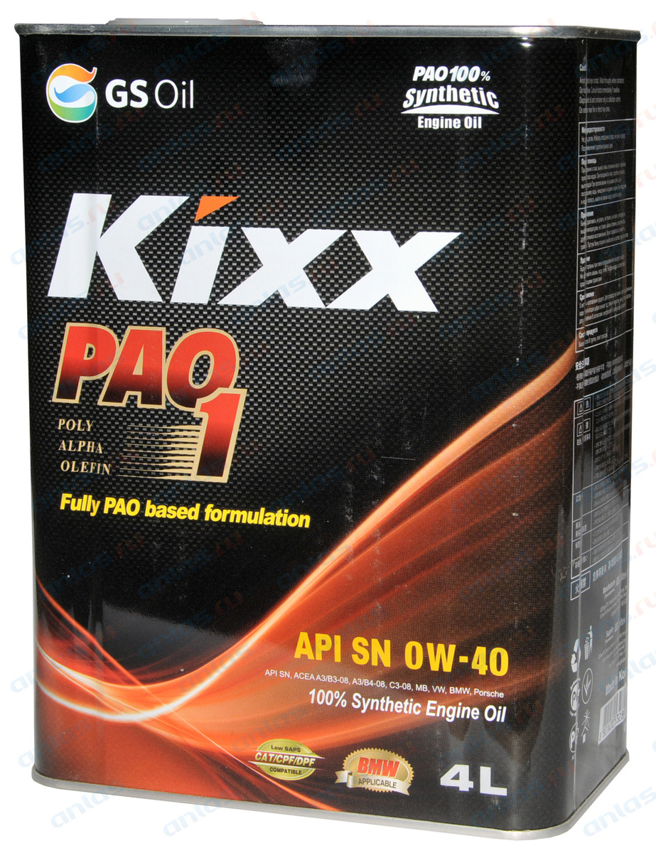 Kixx PAO 1  0w-40 4L.