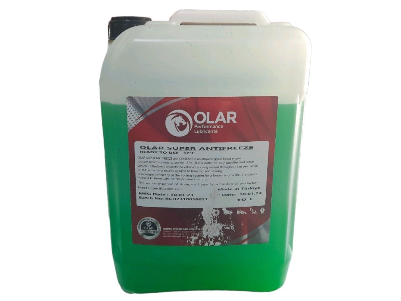 OLAR SUPER ANTIFREEZE  -37° C  G11 green 10L