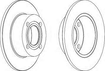 Диск Пер. AUDI 80 1.6-2.0  (-92) *//L