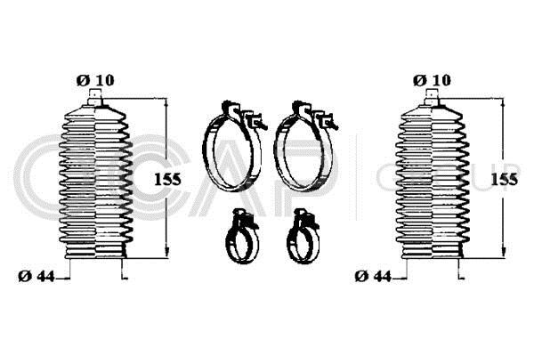 Set burduf cauciuc,directie Nr.0901160